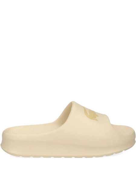  Lacoste Crocodile-logo Platform Slides - Neutrals 