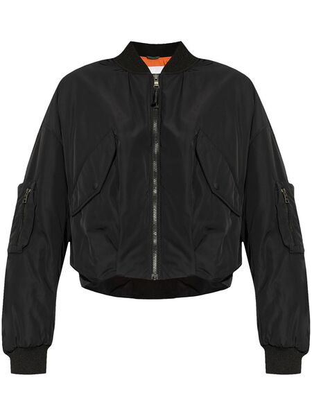  Lacoste Embroidered Bomber Jacket - Black 