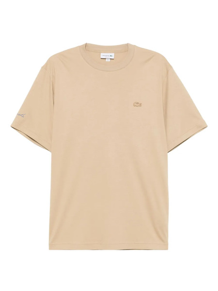  Lacoste Embroidered-signature T-shirt - Neutrals 