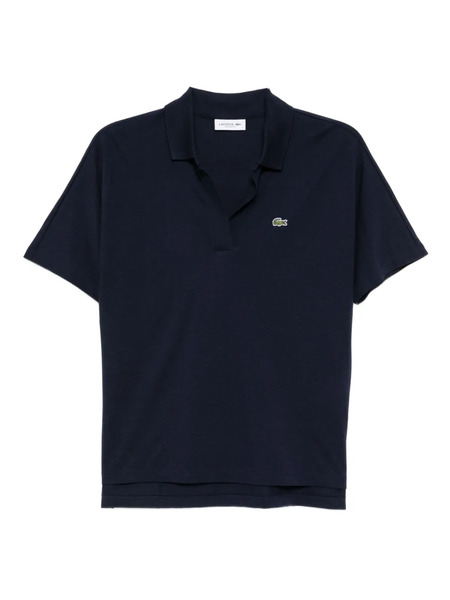 Lacoste Fluid Pique Top - Blue 