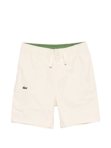  Lacoste Kids Logo-patch Shorts - Neutrals 