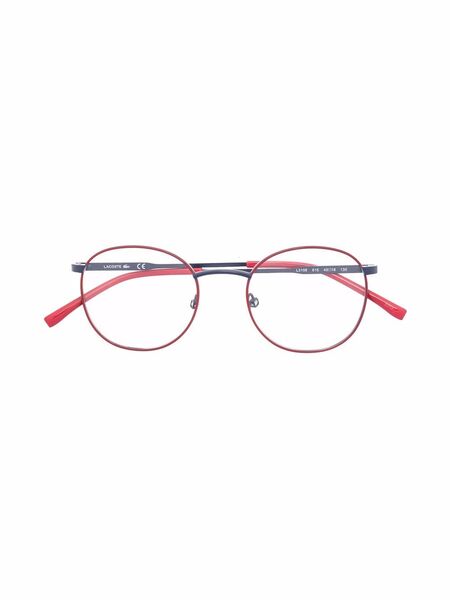  Lacoste Kids Logo-print Round-frame Glasses - Red 