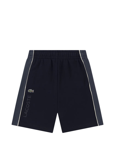  Lacoste Kids Logo Stripe Shorts - Blue 