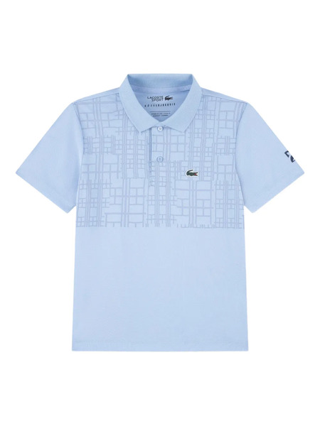  Lacoste Kids Patterned Short-sleeve Polo Shirt - Blue 