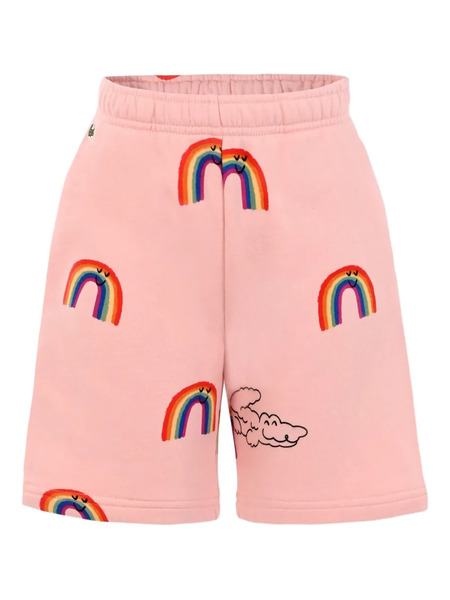  Lacoste Kids Rainbow-print Shorts - Pink 