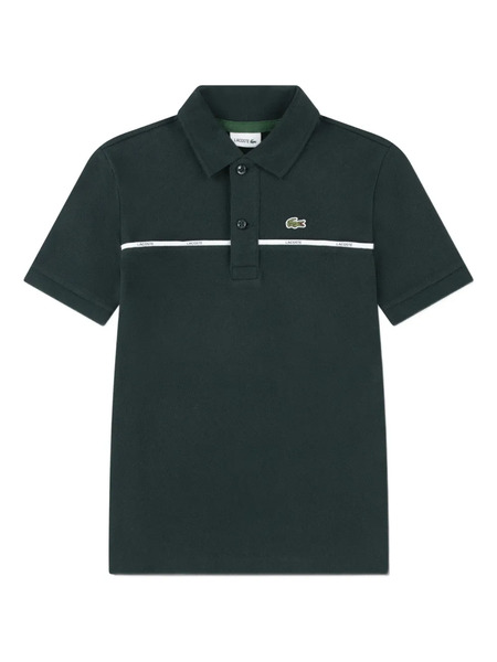  Lacoste Kids Striped Polo Shirt - Green 
