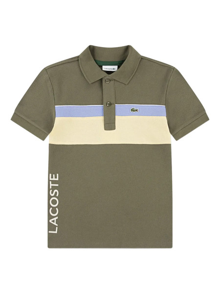  Lacoste Kids Striped Polo Shirt - Green 