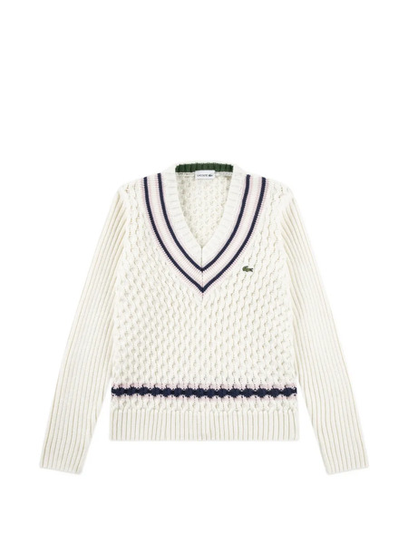  Lacoste Kids V-neck Sweater - Neutrals 