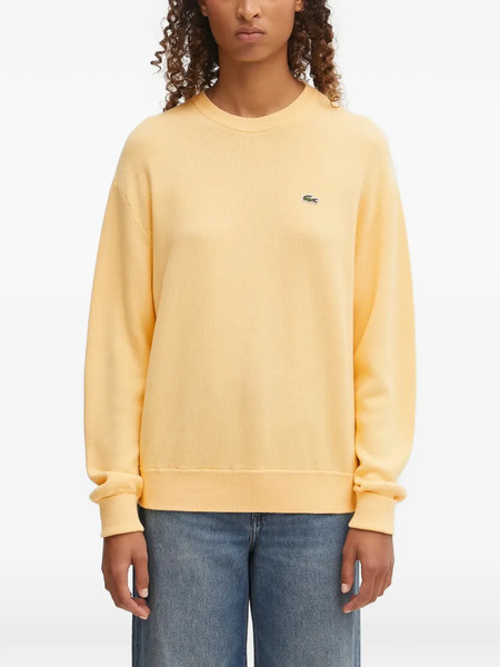  Lacoste Logo Crew-neck Sweater - Yellow 