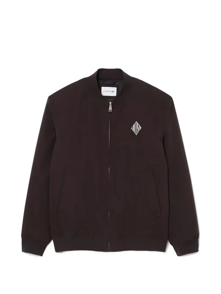  Lacoste Logo-patch Bomber Jacket - Brown 