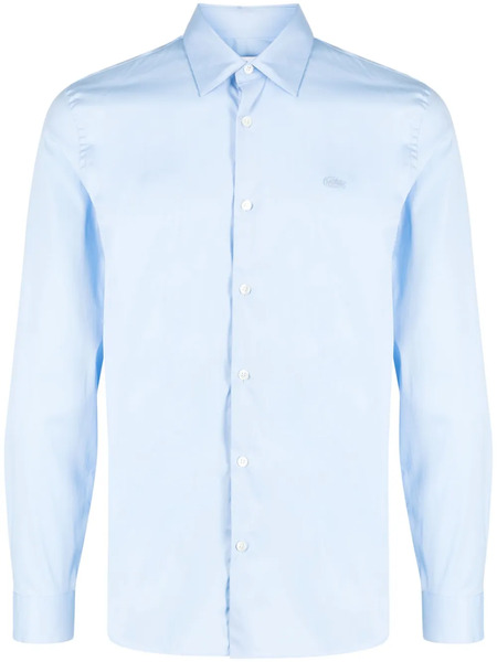  Lacoste Logo-patch Cotton-blend Shirt - Blue 