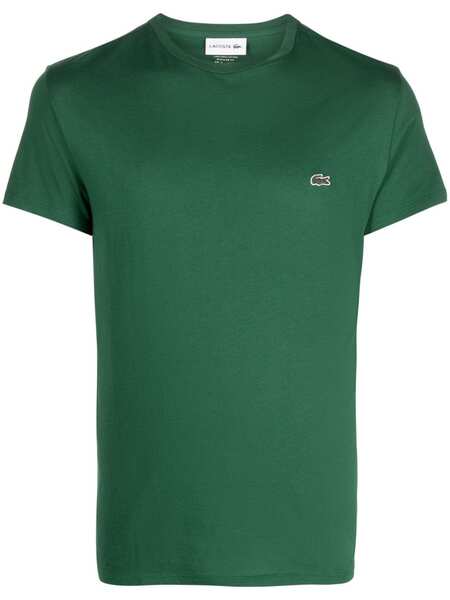  Lacoste Logo-patch Cotton T-shirt - Green 