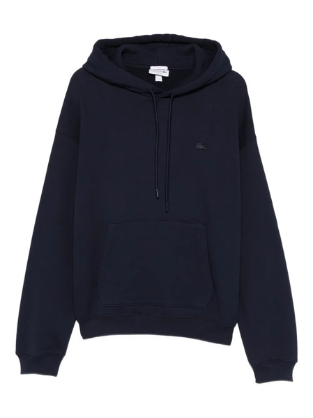  Lacoste Logo-patch Drawstring Hoodie - Blue 