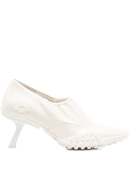 Lacoste Logo-patch Heeled Pumps - White 