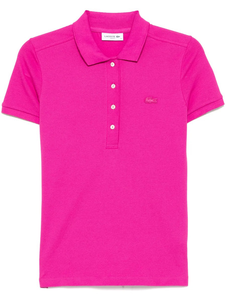  Lacoste Logo-patch Polo Top - Pink 
