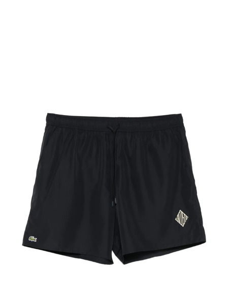 Lacoste Logo-patch Swim Shorts - Black 