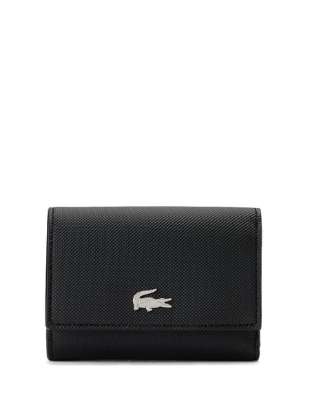  Lacoste Logo-plaque Tri-fold Wallet - Black 