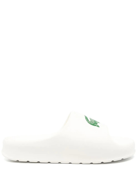  Lacoste Logo-print Slides - White 