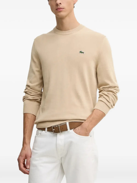  Lacoste Long-sleeve Crew-neck Sweater - Neutrals 