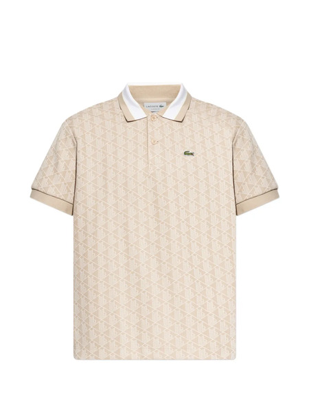  Lacoste Patterned Polo Shirt - Neutrals 