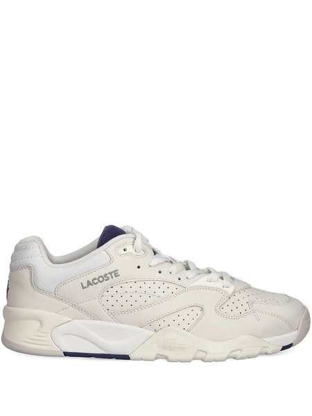  Lacoste Perforated Leather Sneakers - Neutrals 