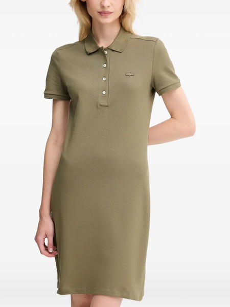  Lacoste Polo-collar Mini Dress - Green 
