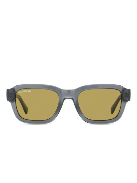  Lacoste Rectangular Pique Texture Sunglasses - Grey 