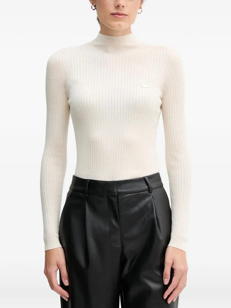  Lacoste Ribbed-knit Sweater - White 