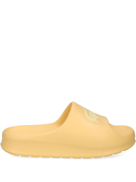  Lacoste Serve Logo-strap Slides - Yellow 