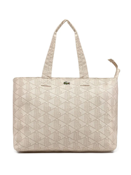  Lacoste Summer Pack Geometric-pattern Tote Bag - Neutrals 