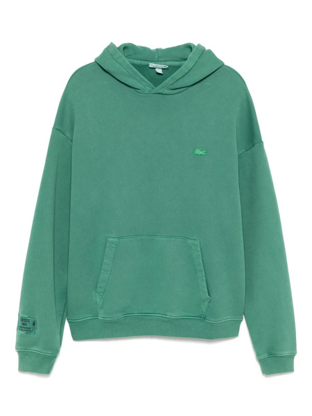  Lacoste Washed Effect Hoodie - Green 