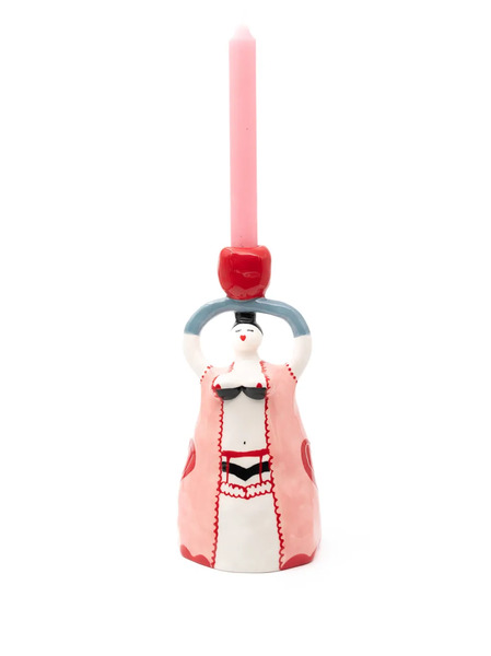  Laetitia Rouget Sculpted Ceramic Candle Holder - Pink 