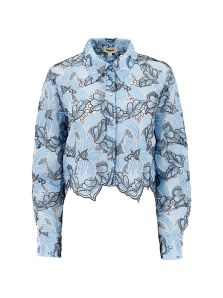  L'agence Akemi Floral Button-down Blouse - Blue 