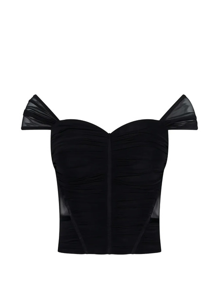  L'agence Asuka Mesh Top - Black 