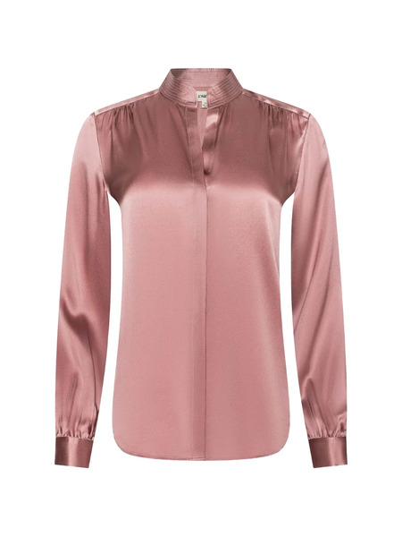  L'agence Bianca Long-sleeve Blouse - Pink 
