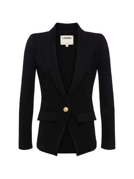  L'agence Chamberlain Button Pocket Blazer - Black 