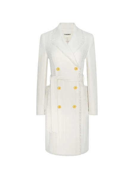  L'agence Cooper Tweed Coat - White 