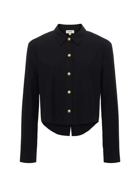  L'agence Cosette Button Long-sleeve Shirt - Black 