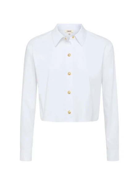  L'agence Cosette Crop Shirt - White 