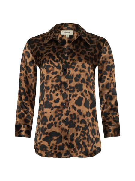  L'agence Dani Leopard-print Blouse - Brown 