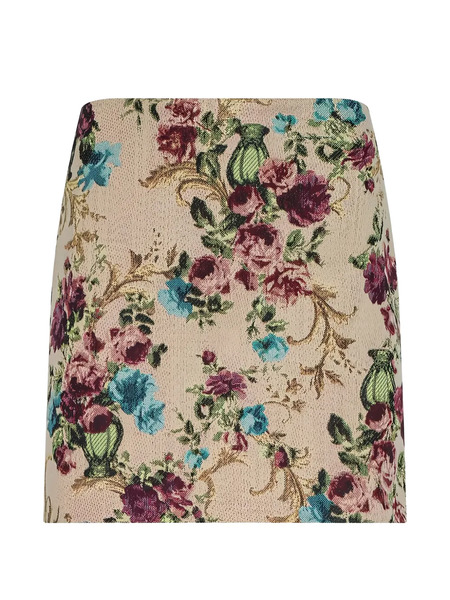  L'agence Marseile Floral Mini Skirt - Neutrals 