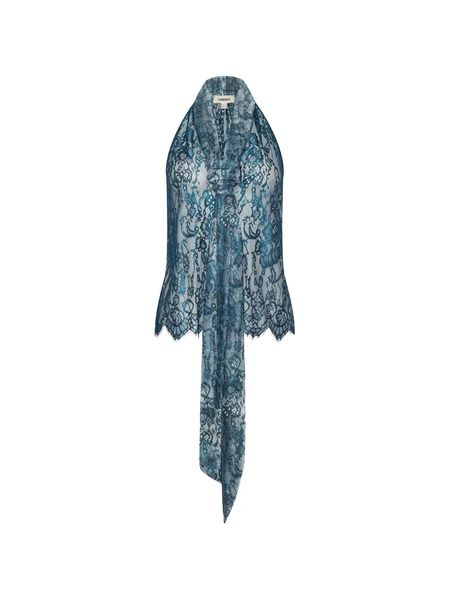  L'agence Reece Laced Blouse - Blue 
