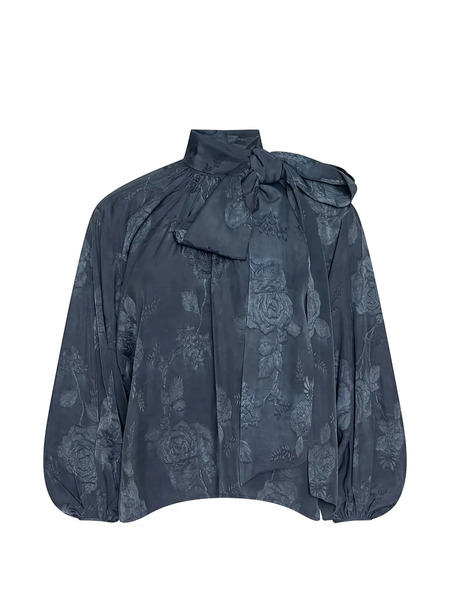  L'agence Rhett Floral Blouse - Blue 