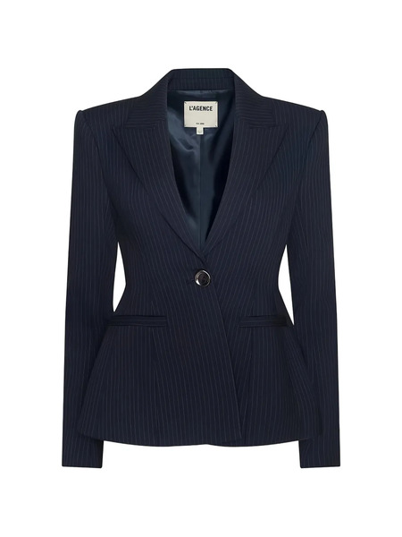  L'agence Therese Pinstripe Blazer - Blue 