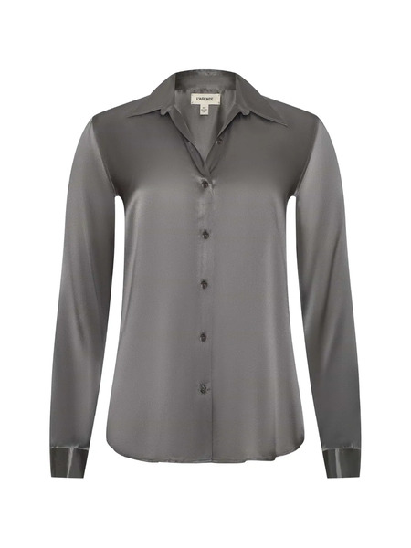 L'agence Tyler Long-sleeve Button Shirt - Grey 