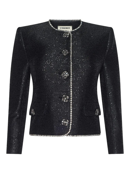  L'agence Zell Sequined Jacket - Black 