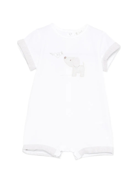  Lalalu Appliquéd Romper - White 