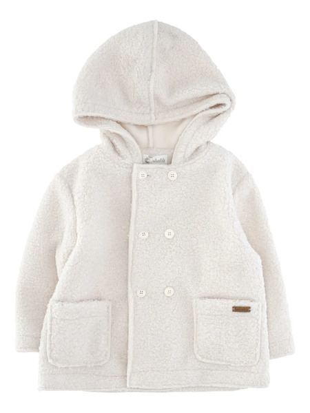  Lalalu Hooded Double-breasted Coat - Neutrals 