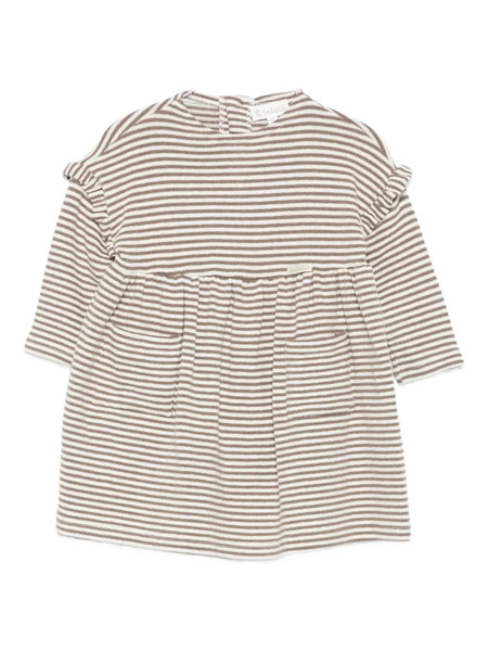  Lalalu Striped Ruffled Top - Green 