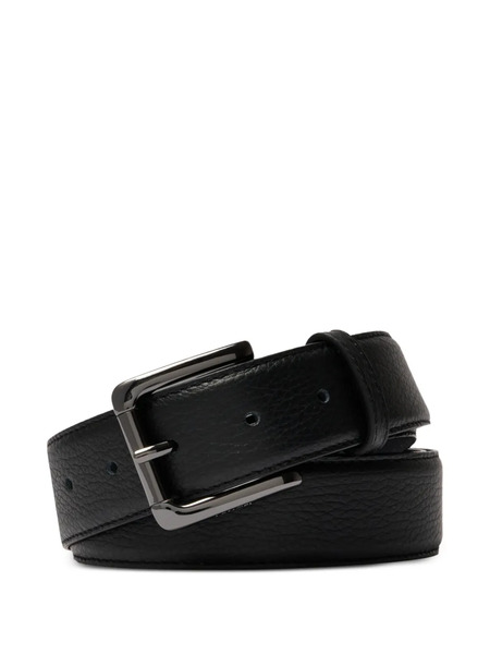  Lancel Adjustable Grained-leather Belt - Black 